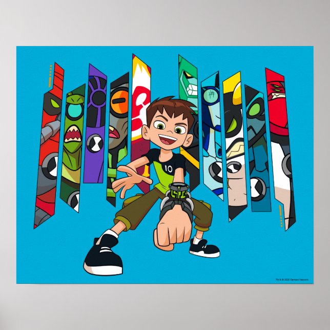 Poster Gráfico de Coleção de Alienígenas Ben 10 (Frente)