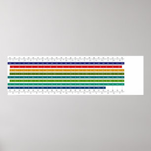 Pôster Gráfico de comparação do tamanho do Calçado mascul