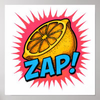 Gráfico de Cor Plana de Alto Contraste: Zealous Za