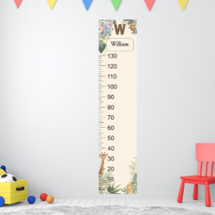 Poster Gráfico de Crescimento com Monograma de Nome Perso