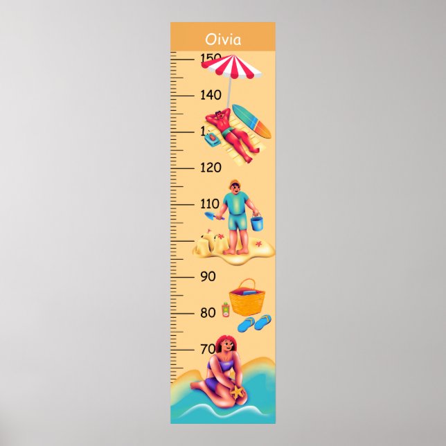 Poster Gráfico de Crescimento da Atividade em Praia (Frente)