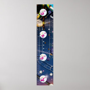 Pôster Gráfico de Crescimento da Máquina de Pinball Super