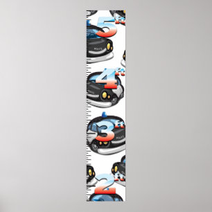 Poster Gráfico de Crescimento da Polícia