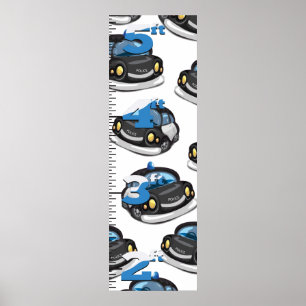 Pôster Gráfico de Crescimento da Polícia