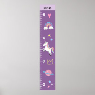 Poster Gráfico de Crescimento das Crianças do Unicórnio R