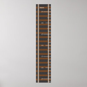 Pôster Gráfico de Crescimento das Rotas Ferroviárias