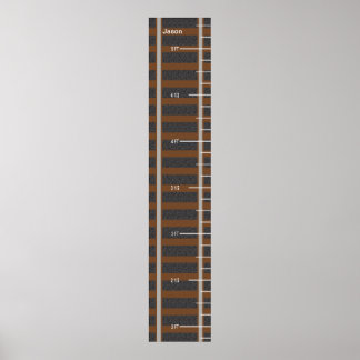 Pôster Gráfico de Crescimento das Rotas Ferroviárias