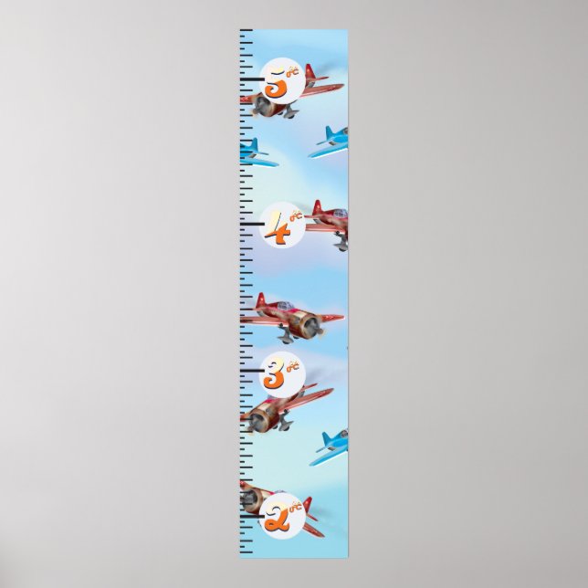 Pôster Gráfico de crescimento de aeronaves (Frente)