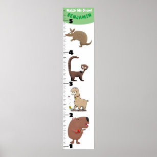 Poster Gráfico de crescimento de animação de animais engr