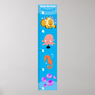 Poster Gráfico de crescimento de animação de criaturas ma