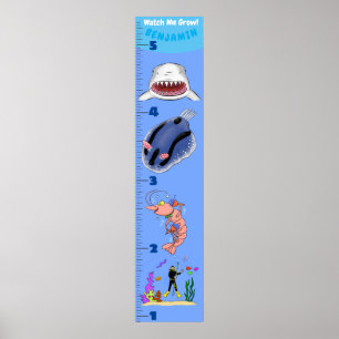 Poster Gráfico de crescimento de animação de criaturas ma