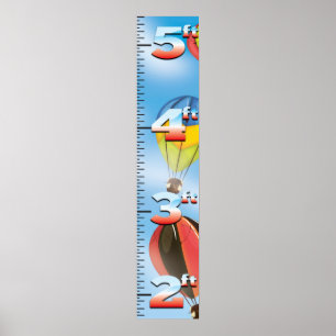 Poster Gráfico de Crescimento de Balões de Ar Quente
