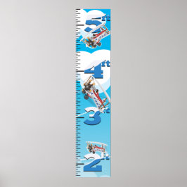 Poster Gráfico de Crescimento de Biplano