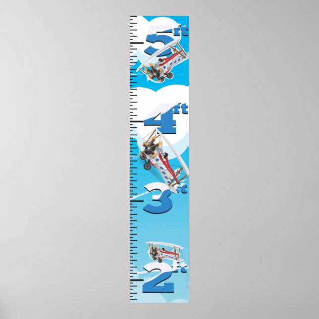Poster Gráfico de Crescimento de Biplano (Frente)