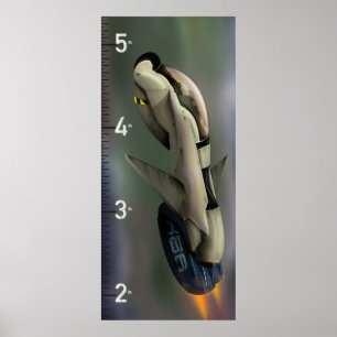 Poster Gráfico de Crescimento de Espaçonave