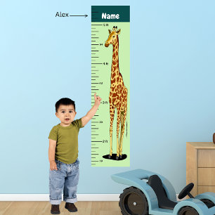 Poster Gráfico de Crescimento de Girafa de Pescoço Long