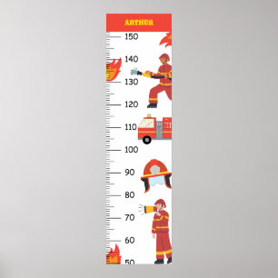 Poster Gráfico de Crescimento do Bombeiro Fogueiro
