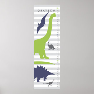 Poster Gráfico de Crescimento do Enfermeiro Dinossauro Ci