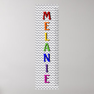 Pôster Gráfico de Crescimento do Nome da Letra Chevron Se