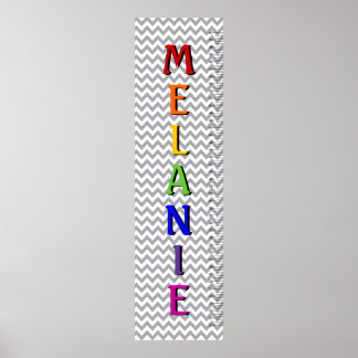 Pôster Gráfico de Crescimento do Nome da Letra Chevron Se