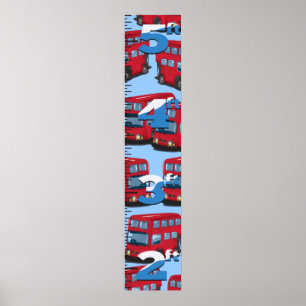 Poster Gráfico de Crescimento do Ônibus de Londres.