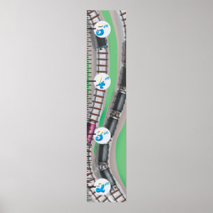 Pôster Gráfico de Crescimento dos Caminhos-de-Ferro