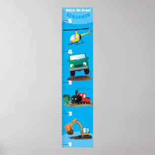 Poster Gráfico de crescimento dos desenhos animados dos v