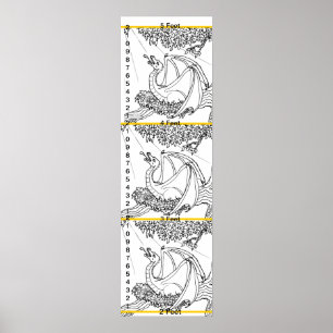 Pôster Gráfico de Crescimento - Dragão nas Árvores