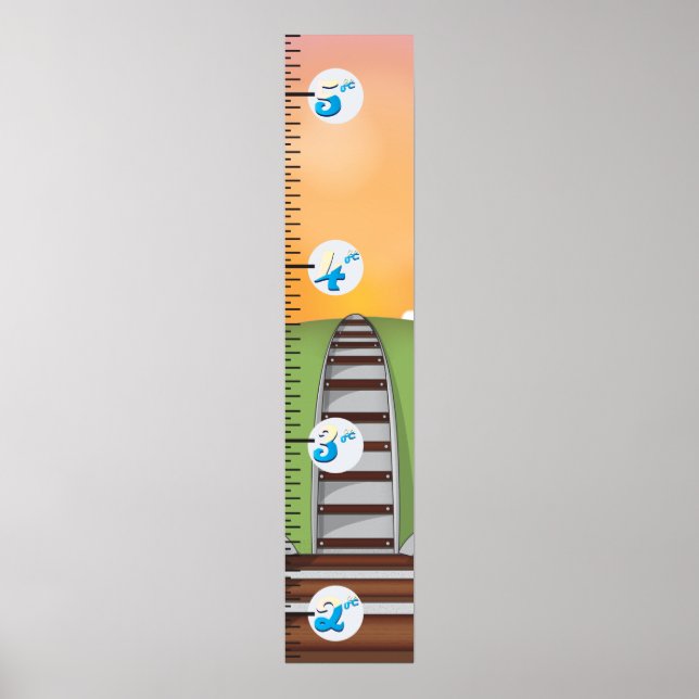 Pôster Gráfico de Crescimento Ferroviário (Frente)