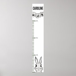 Poster Gráfico de Crescimento Floral de Bunny Rabbit