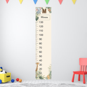 Poster Gráfico de Crescimento M Monograma Nome Personaliz