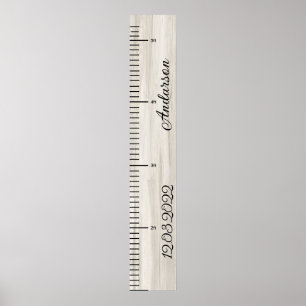 Poster Gráfico de Crescimento Personalizado do Bebê