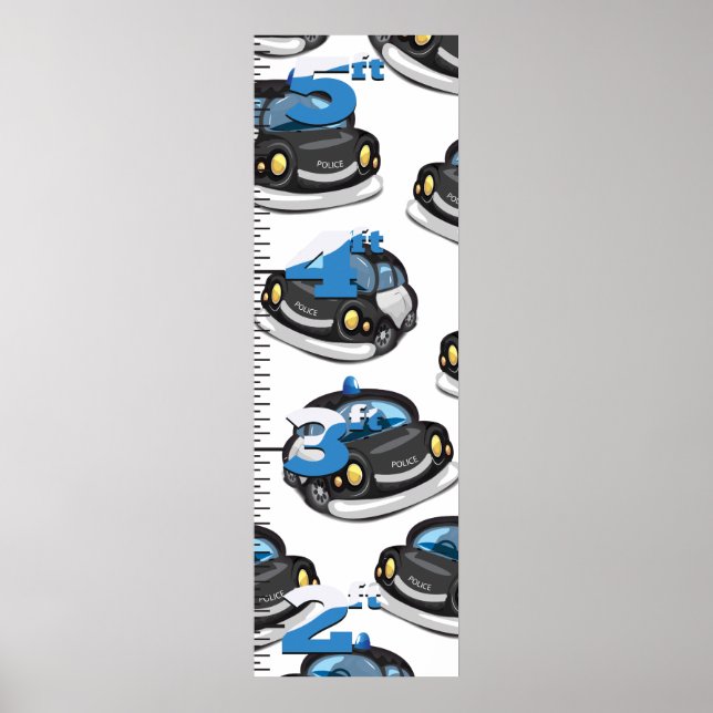 Pôster Gráfico de Crescimento Policial (Frente)