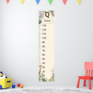 Poster Gráfico de Crescimento Q Monograma Nome Personaliz
