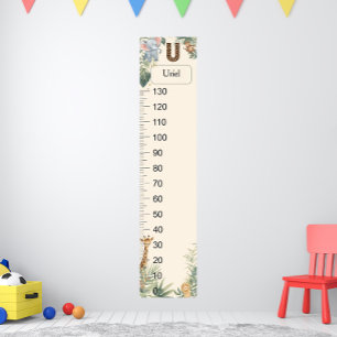 Poster Gráfico de Crescimento U Monograma Nome Personaliz