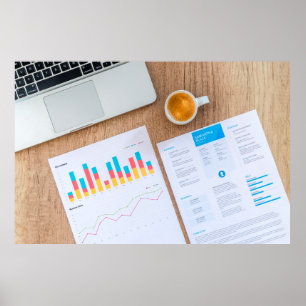 Poster Gráfico de dados financeiros
