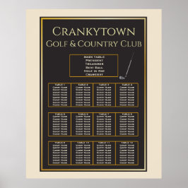 Poster Gráfico de 🏌 do Torneio de Golf