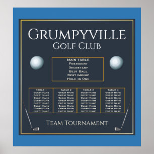 Poster Gráfico de 🏌 do Torneio de Golf