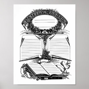 Poster Gráfico de Família Aniversário Casamento de Mor