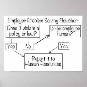 Poster Gráfico de Fluxo de Recursos Humanos do Resolução