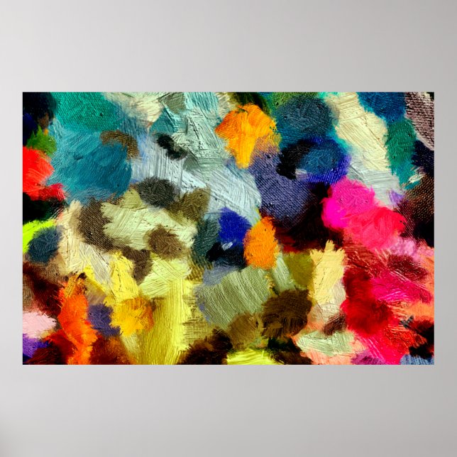 Poster gráfico de fundo abstrato psíquico moído (Frente)