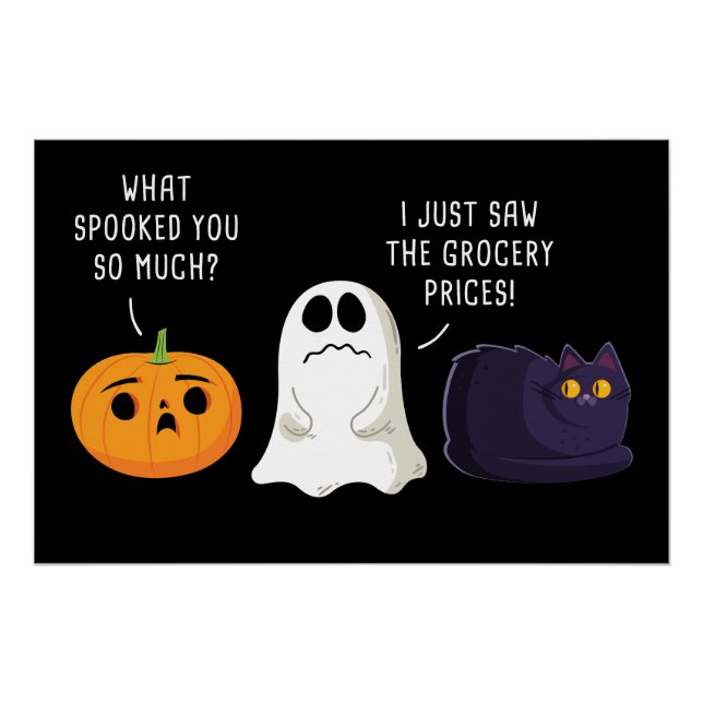 Pôster Gráfico de Inflação de Dia de as Bruxas engraçado  (Frente)