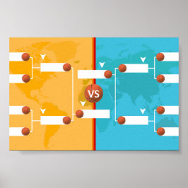 Poster Gráfico de jogos de basquete