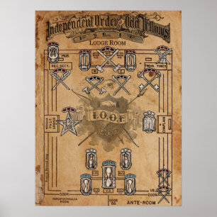Poster Gráfico de Joias de Lodge Fellows