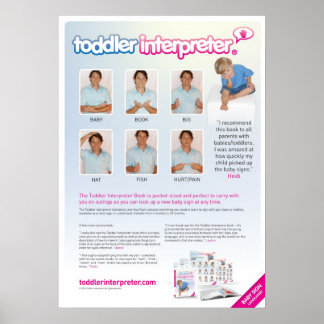 Pôster Gráfico de Linguagem de Sinalização de Bebê
