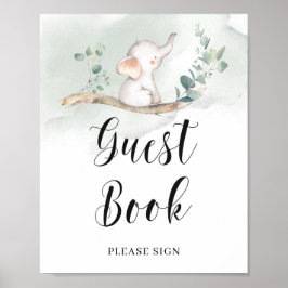 Poster Gráfico de livros de hóspedes eucaliptos de elefan