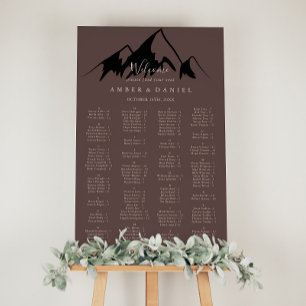 Poster Gráfico de Lugares Alfabéticos do País de Montanha