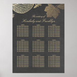 Pôster Gráfico de Lugares do Casamento outono de Folhas D