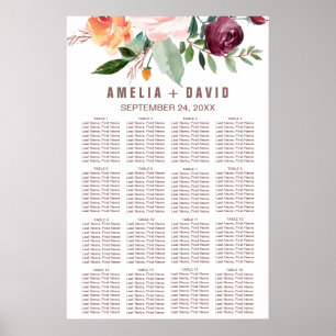 Poster Gráfico de Luz Dourada de Rosa Floral do outono