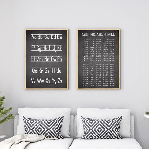 Poster Gráfico de Multiplicação de Estilo do Quadro de Al